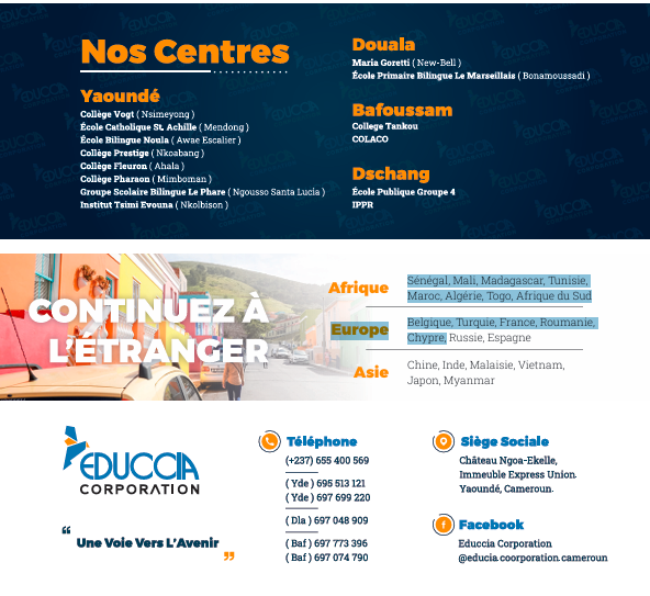 Educcia Contact Flyer
